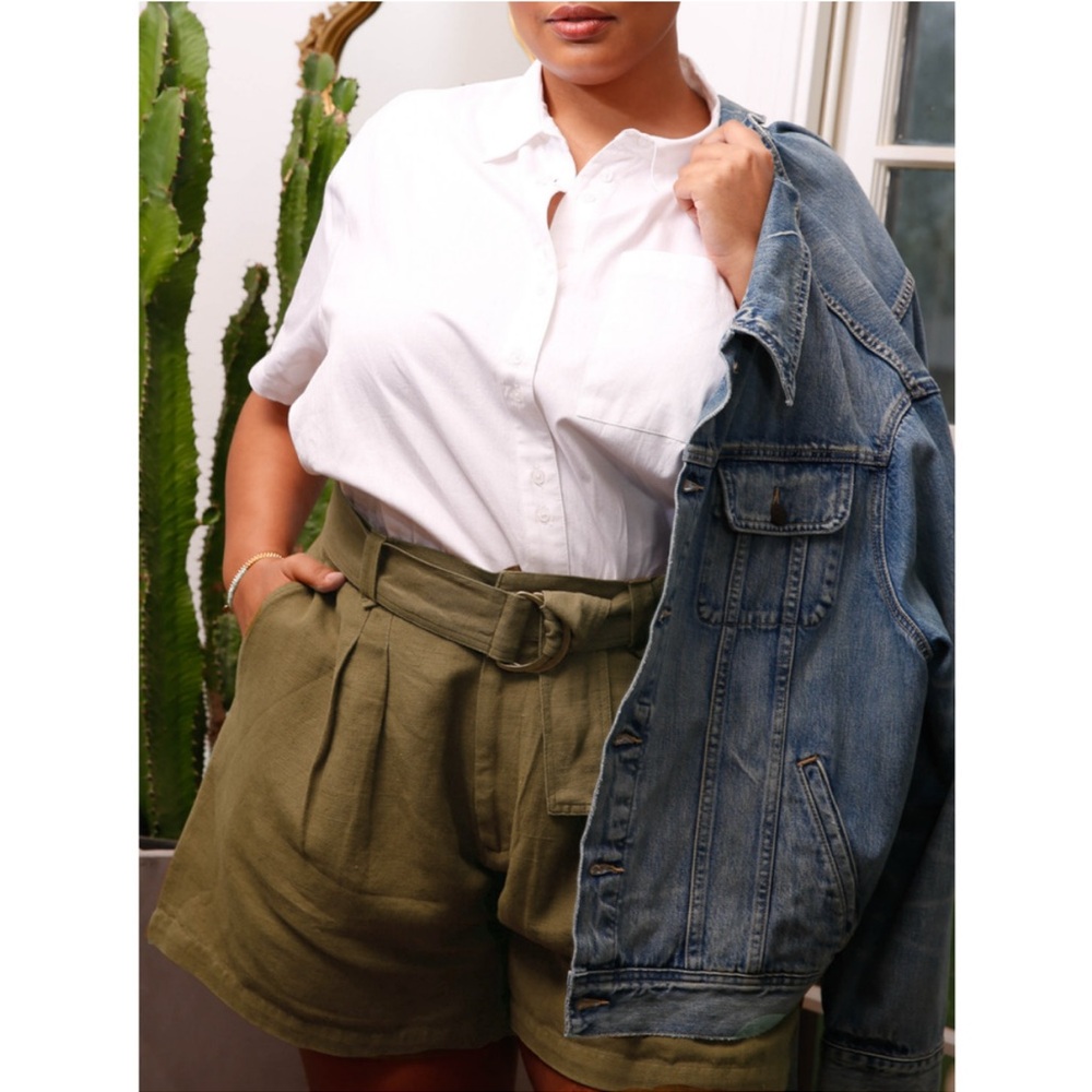 Able Wanda Linen Pleated Shorts